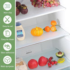 Flat laid clear textured refrigerator mat showcasing anti-slip surface