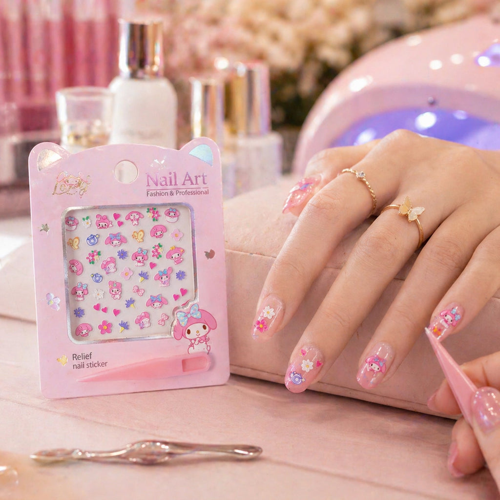 Kids nail art sticker kit for creative manicure DIY