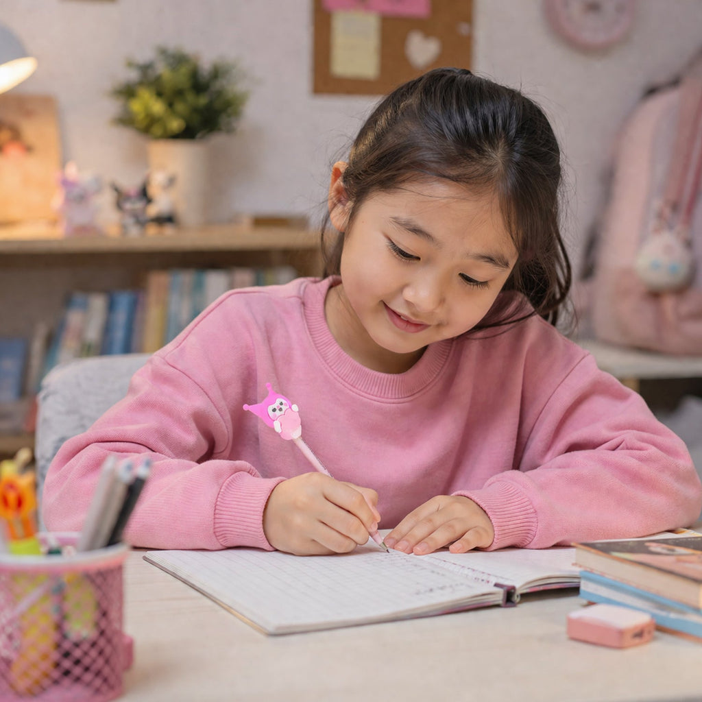 Fun pencil accessory kids for school and arts