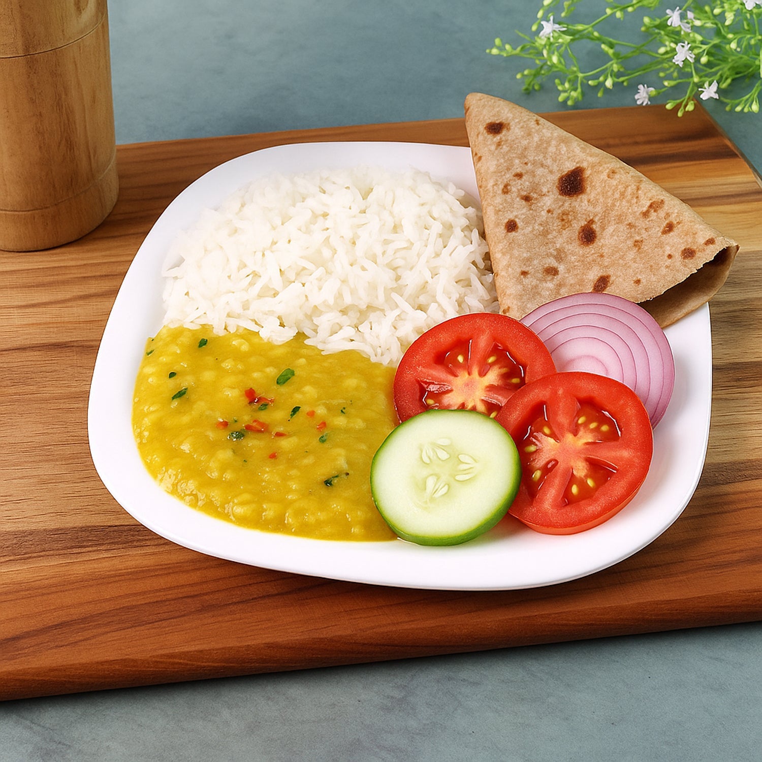 White dinner plate 28 cm ideal for meals and snacks