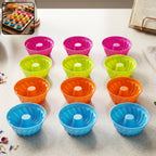 Silicone cupcake mould display with 12 pieces