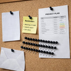 Multipurpose round head push pins for cork boards and bulletin displays