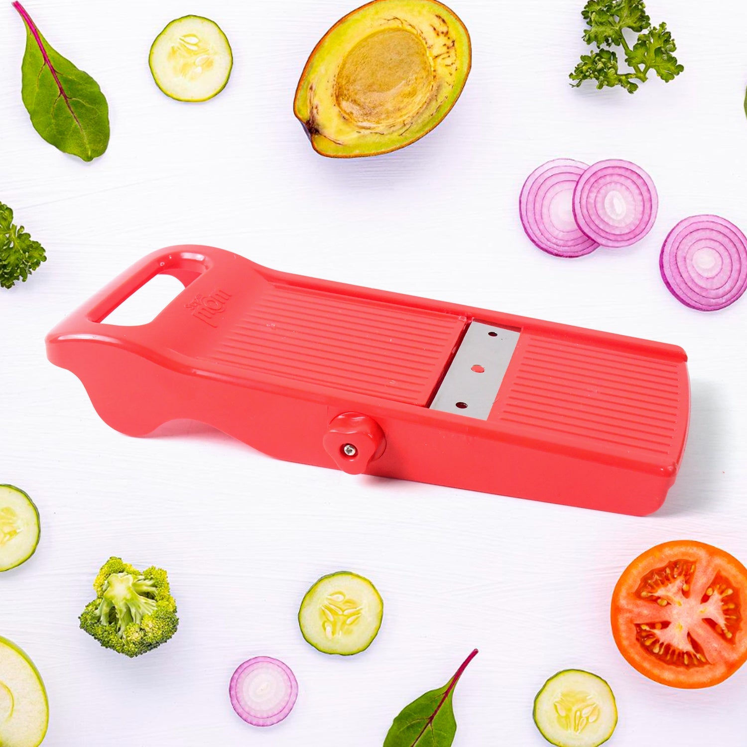 Compact vegetable slicer designed for easy slicing of fruits and vegetables