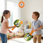 Table tennis trainer kit with retractable ball string for continuous play