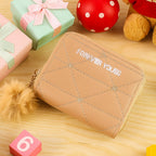 Mini purse style kids wallet with lightweight design and fun zipper charm