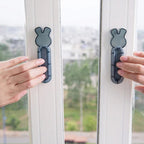 Push pull helper door handle installed on window slider with ergonomic grip