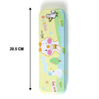Educational geometry box set with cartoon design and school supplies