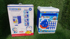 Electronic piggy bank featuring a password lock and automatic bill feeder.