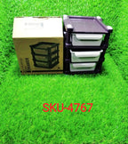 The compact 3-layer drawer set, ideal for organizing various makeup products.