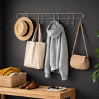 Wall mounted hook rack suitable for kitchen and bathroom storage