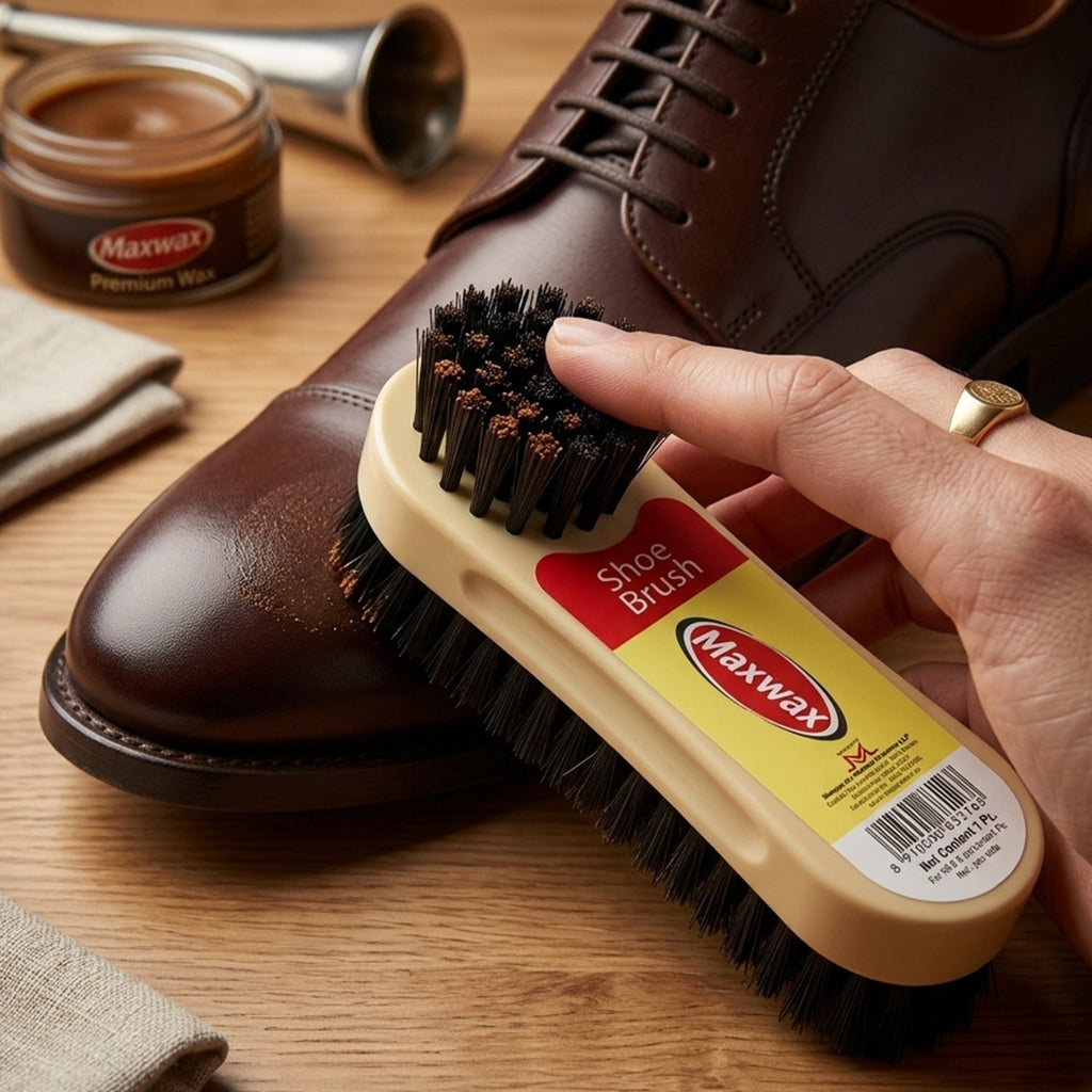 Footwear cleaning brush tool suitable for leather and sneakers