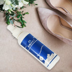 Close-up of the fine mist nozzle on the Velvet Wheels shoe odor eliminator spray bottle.