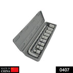 BoltForce 10-piece 3/8-inch drive socket wrench set displayed with its organizing tray.