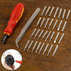 BoltForce 32-in-1 magnetic screwdriver set with all bits laid out.