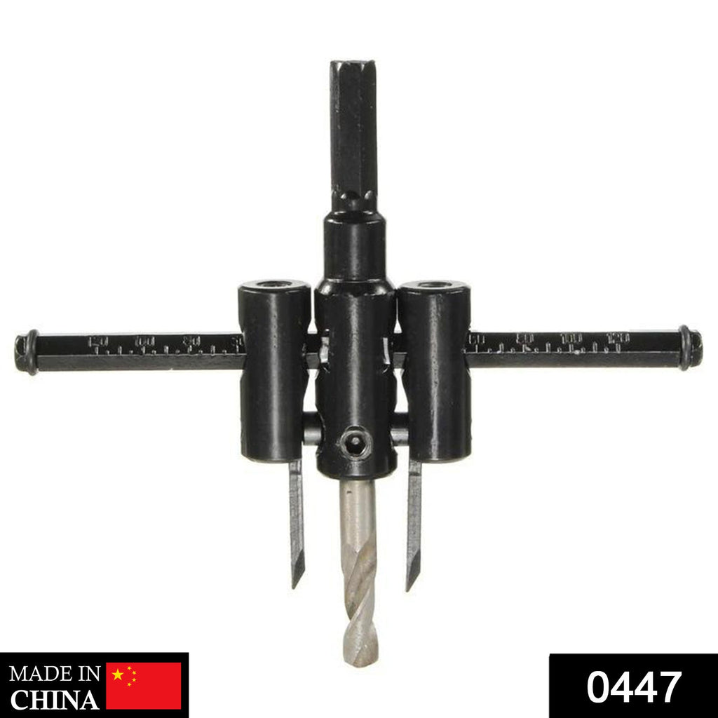 BoltForce adjustable circle hole saw kit with blades and hex key.
