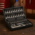RaceVault 46-piece 1/4" Socket Set in black, neatly arranged in its blow case.
