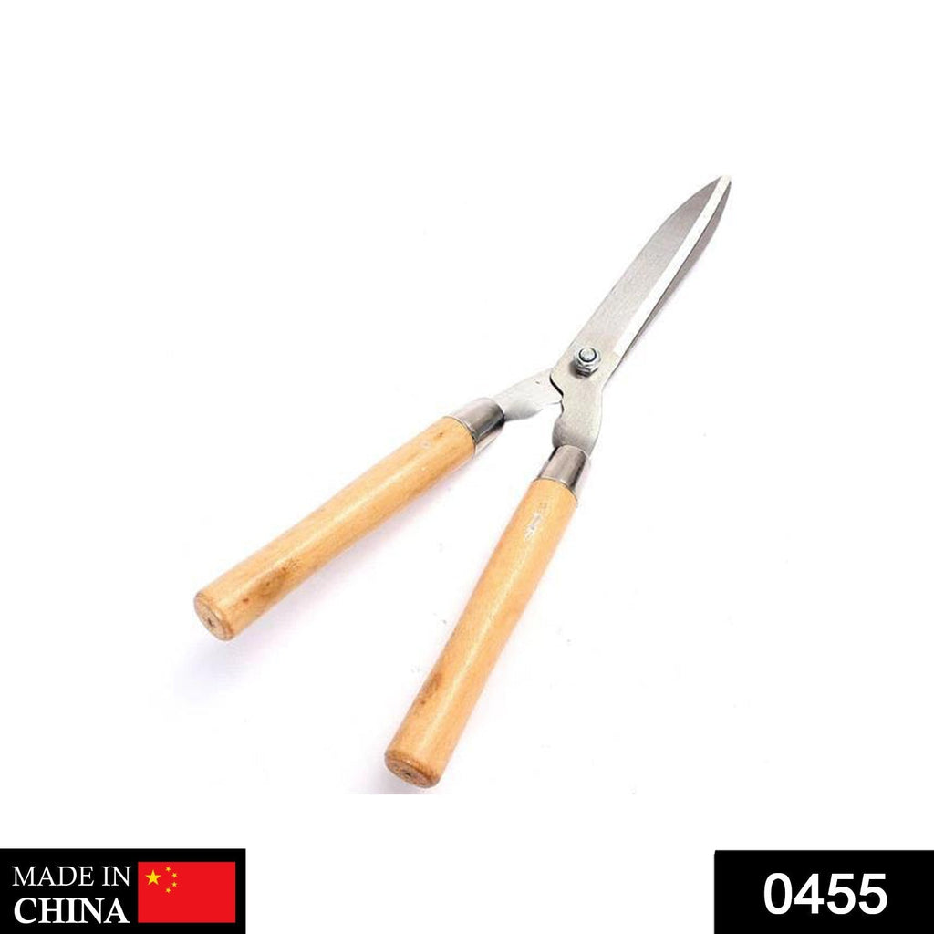 Side view of the Indo Glow Hedge Shears highlighting the sturdy pivot and shock-absorbing bumper.