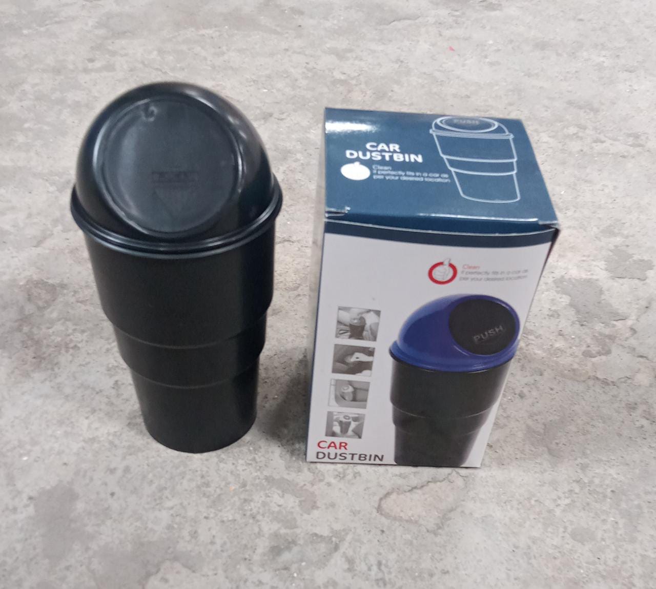 Sleek car dustbin design, perfect for maintaining a tidy car interior.