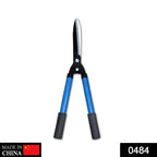 Heavy-duty hedge shear with sharp blades and comfortable grips.