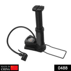 Portable foot pump with an easy-to-read pressure gauge for accurate inflation.