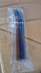Close-up of transparent borosilicate glass drinking straw