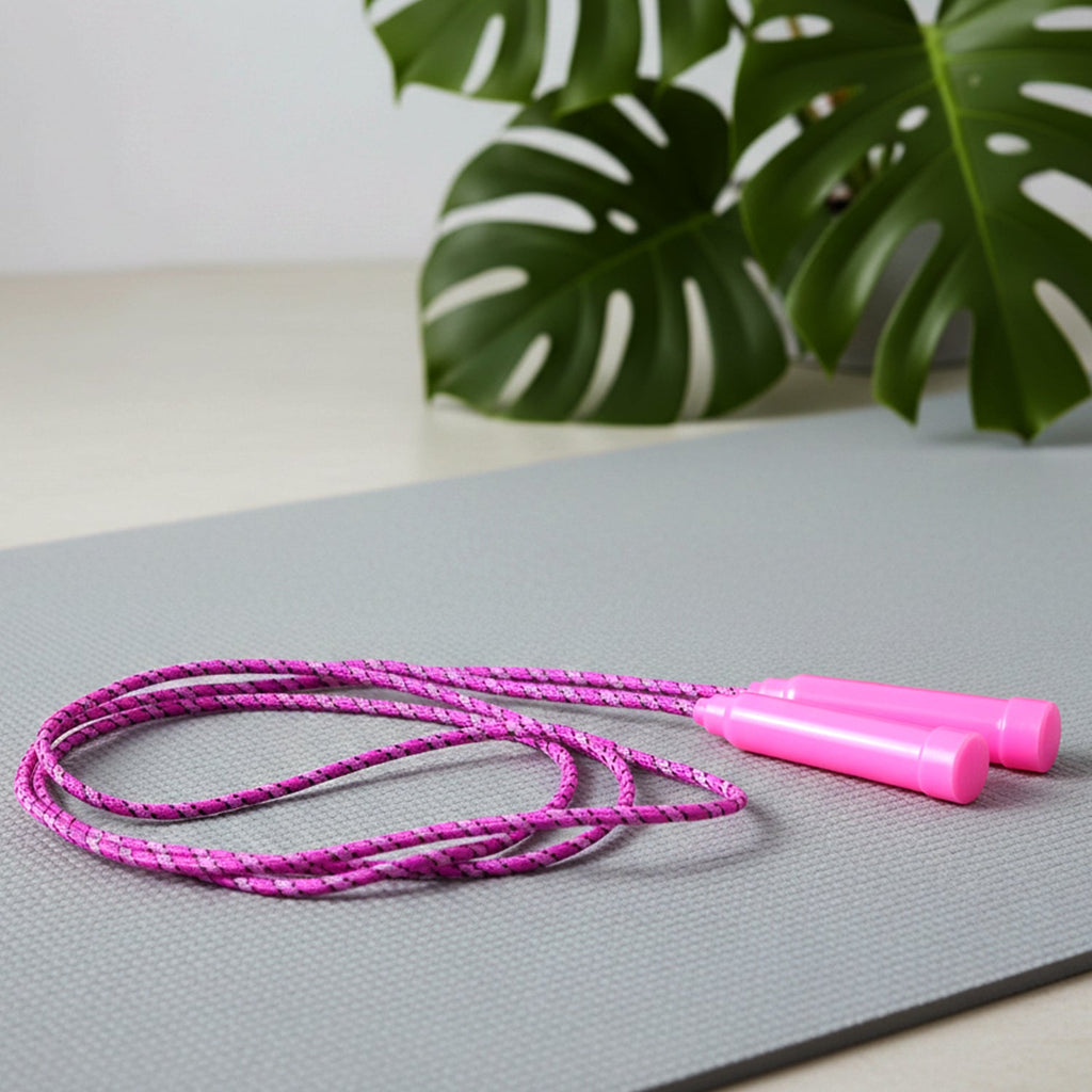 Fitness jump rope being used for cardio exercise and agility training