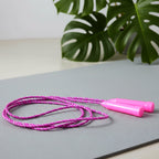 Fitness jump rope being used for cardio exercise and agility training