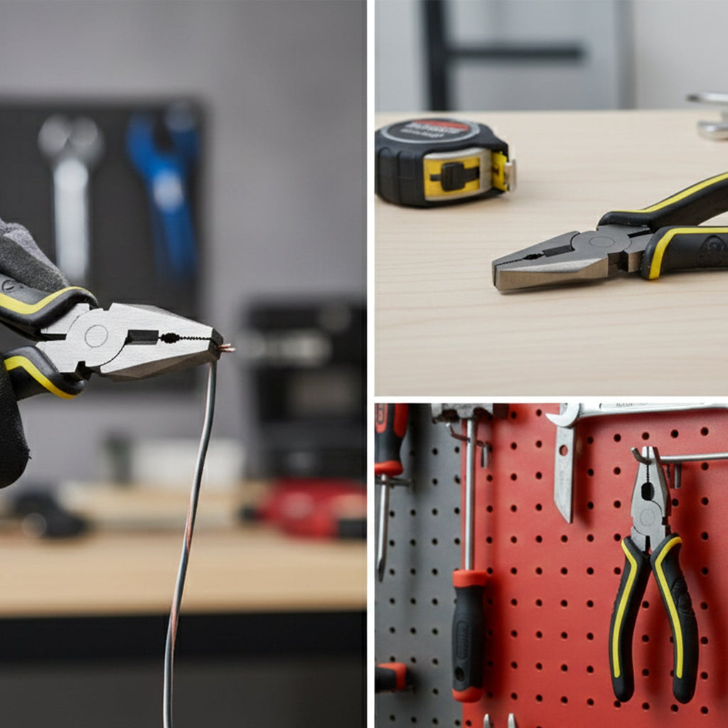 Ergonomic anti-slip grip handle of the long nose plier for comfortable use.