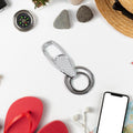 Heavy Duty stainless steel key holder with round clips and double keyring hook