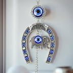 Spiritual evil eye wind chime charm designed for positive energy in home