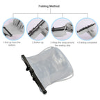 Hands sealing the top of a Reusable Silicone Food Storage Bag, emphasizing its secure and leakproof closure.
