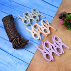 Adjustable length cloth drying rope with sturdy clips for clothes