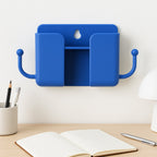 Blue mobile stand wall mount showing hook feature