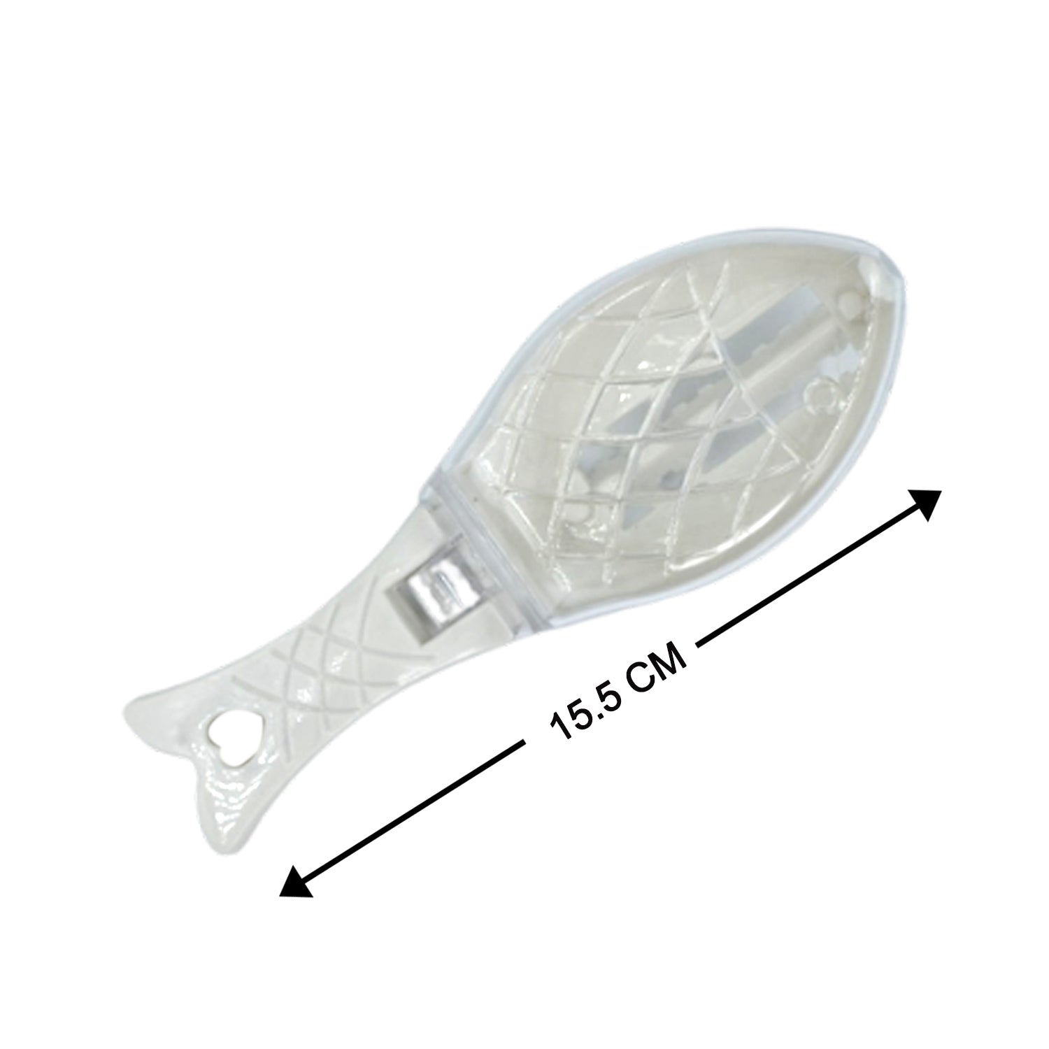 Handy scraper for removing fish scales effortlessly from a fish.