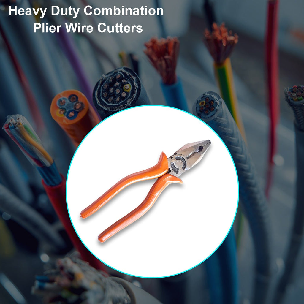 Close-up of the induction-hardened jaws of the heavy duty combination pliers.