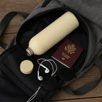 Leakproof stainless steel double wall insulated water bottle with secure cap