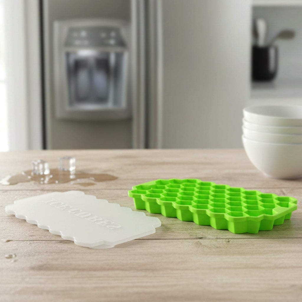Ice mold tray with honeycomb design ideal for beverages
