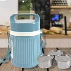 Top view of the stackable food container highlighting its ergonomic handle.