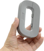 Close-up view of fridge freezer door lock latch for child safety