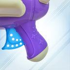 Box packaging for the Aditi bubble gun toy with solution.