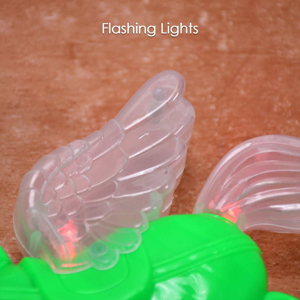 Multiple angles of the interactive toy gun with laser and musical features.