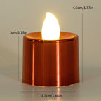 Individual LED tealight candle showcasing its flameless design.