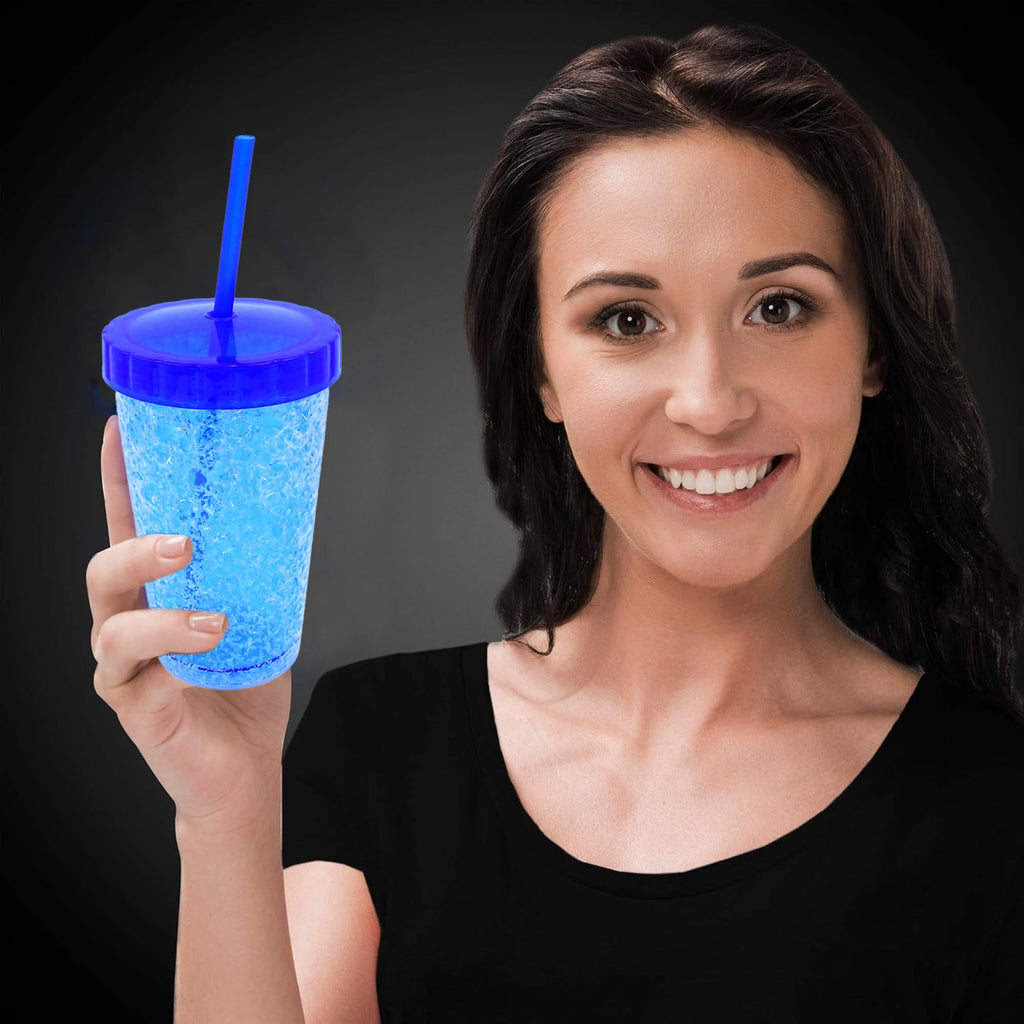 Detailed view of the stylish printed design on the reusable tumbler.