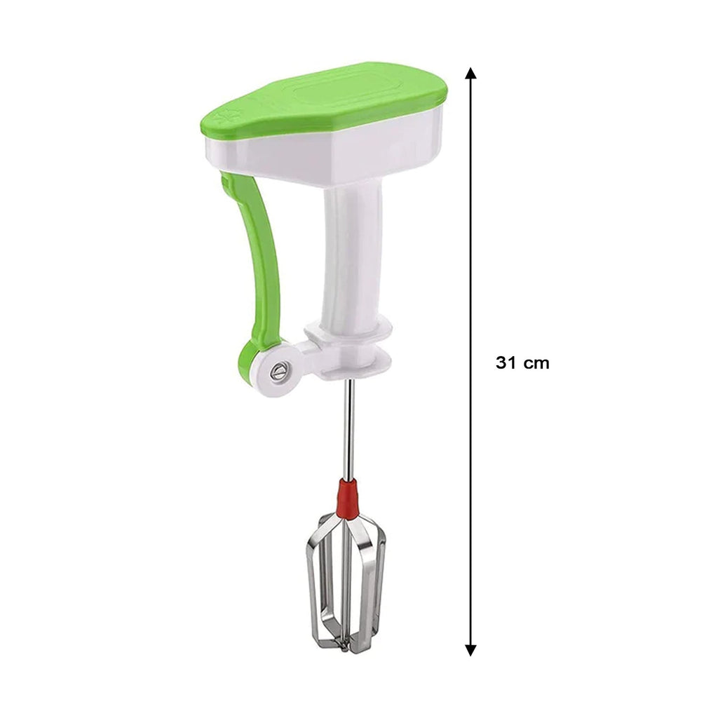Power Free Hand Blender in action, demonstrating its manual operation.