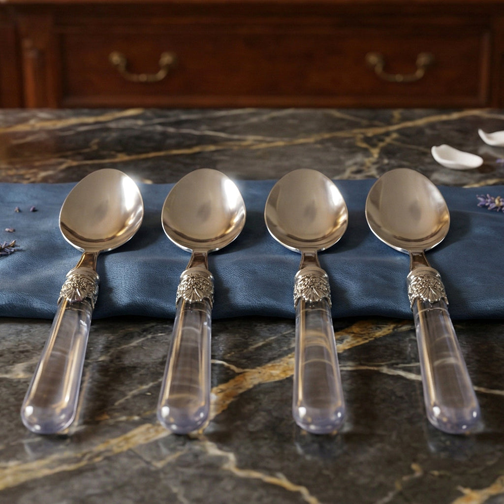 Tableware set of stainless steel dessert spoons for occasions