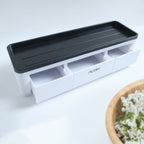 Utility organizer bathroom rack for toiletries and accessories