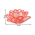 Close-up of lotus shaped flameless LED candle light