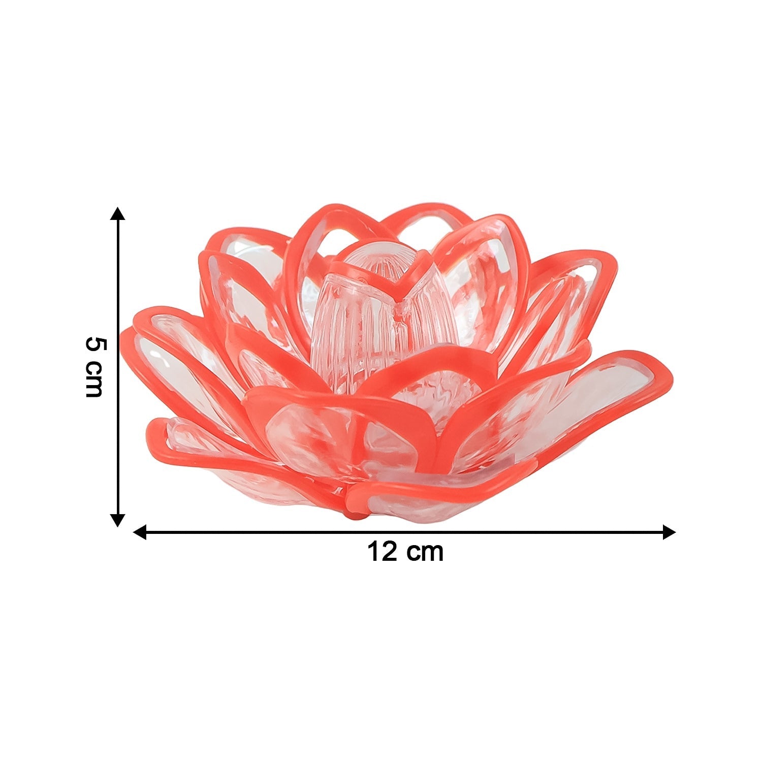 Close-up of lotus shaped flameless LED candle light