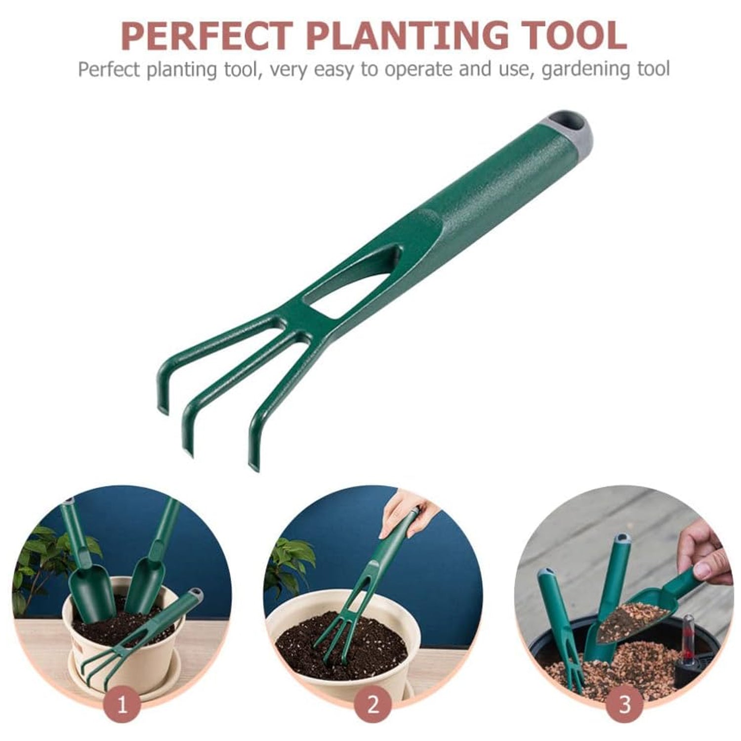 Heavy duty garden trowel in use, demonstrating its effectiveness as a planting tool.