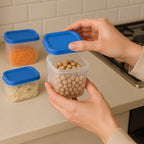 Apex airtight food storage containers in clear plastic with secure lids